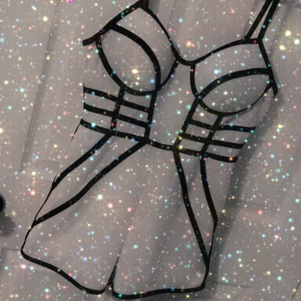 Black & white shorts jumpsuit